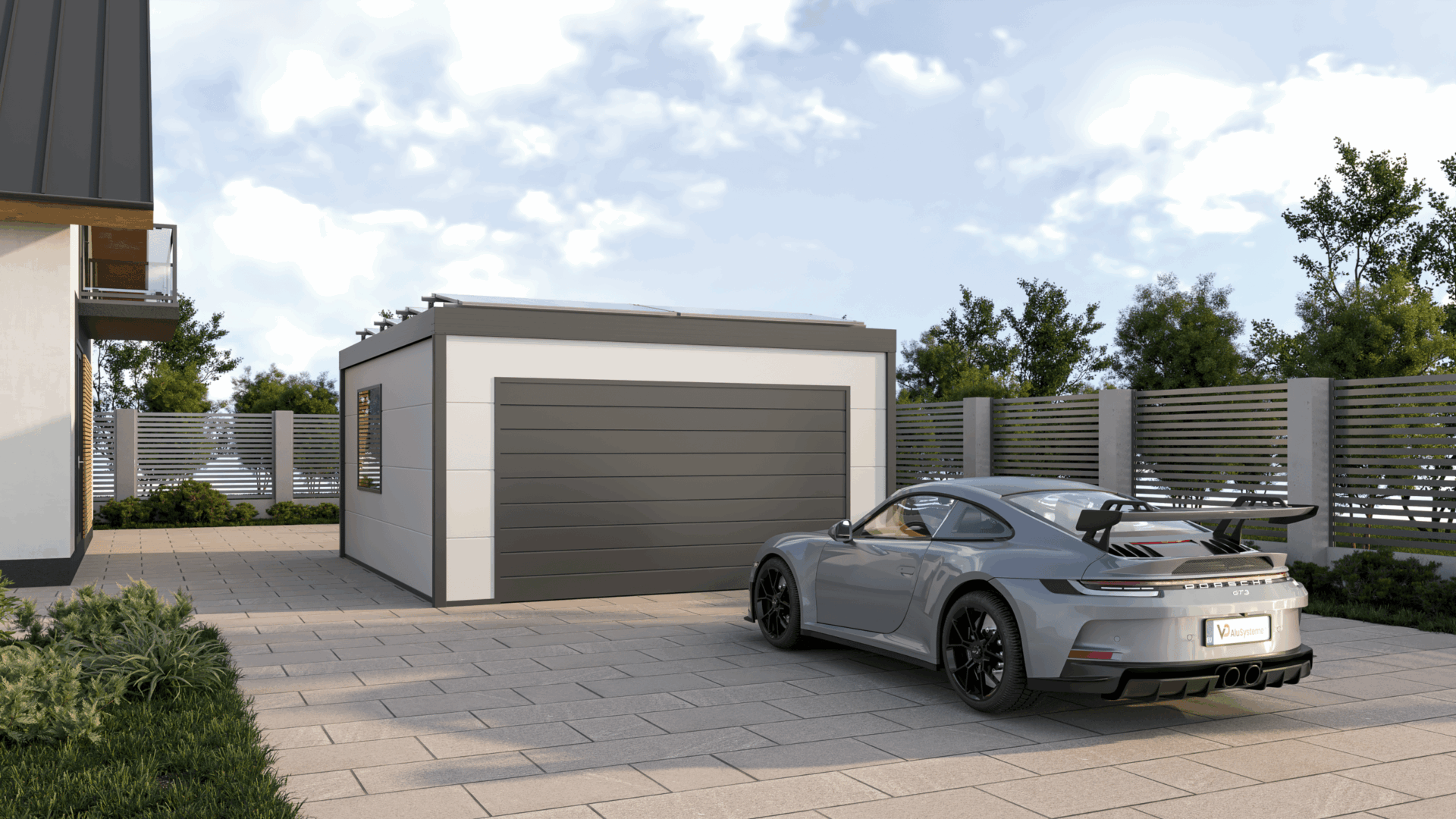 Carports – Flachdach Flat Box